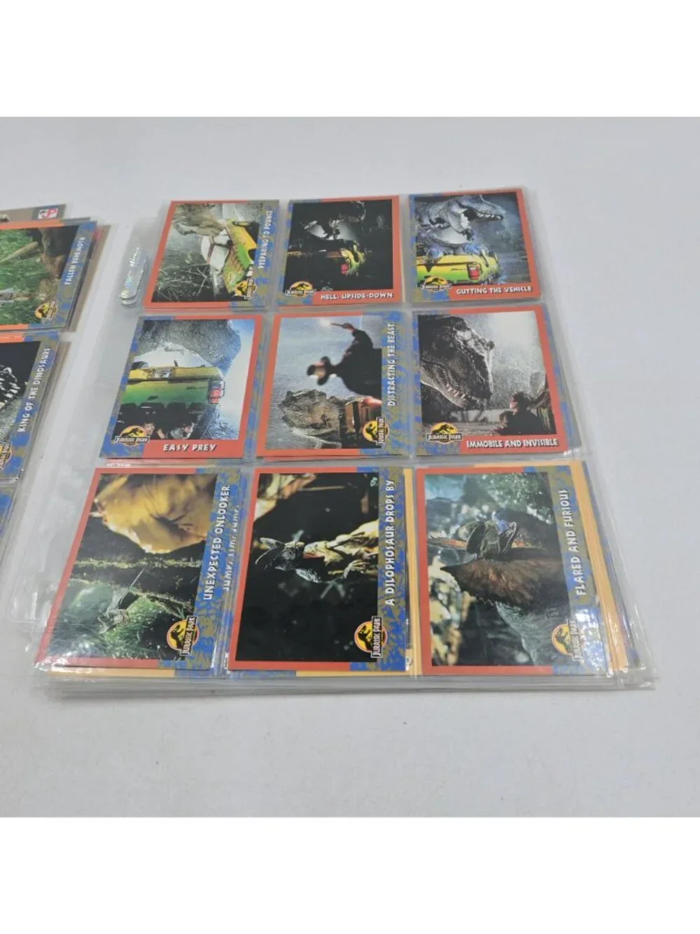 Topps Jurassic Park Trading Card Complete 1-88 Set + 10 Puzzle Card Set Vintage